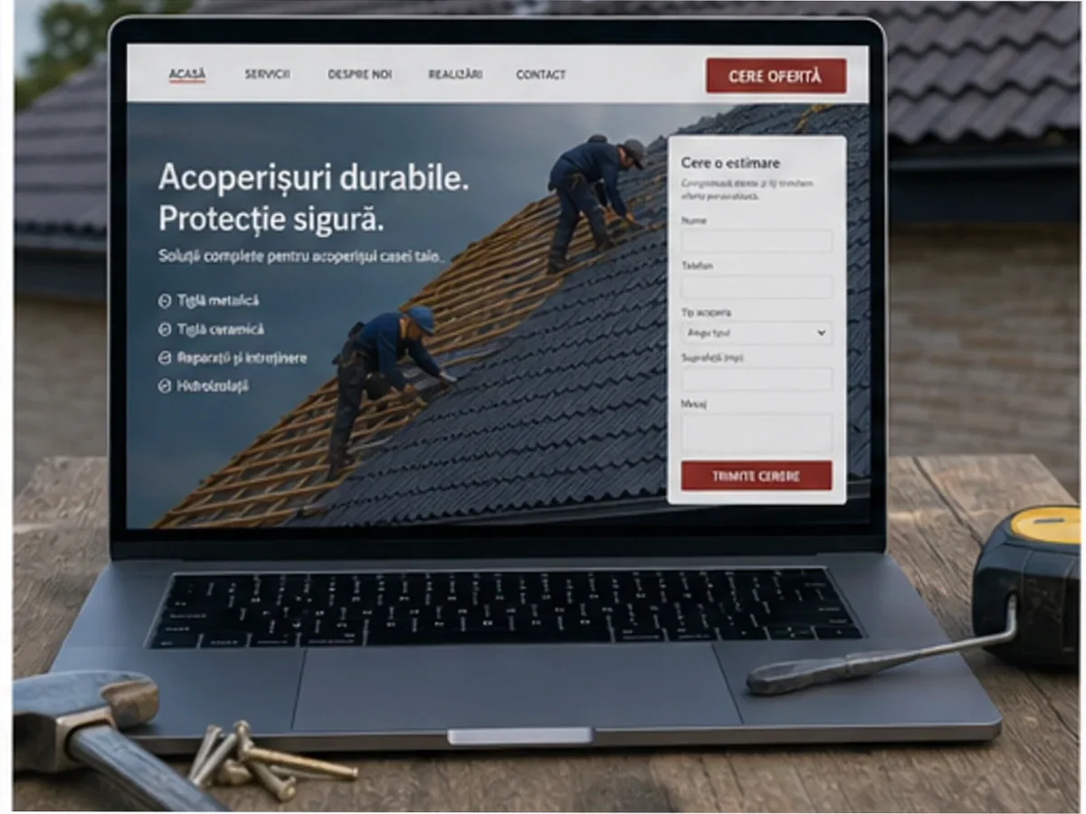 Site cu exemple pentru firme de acoperișuri - model de site pentru firme de acoperișuri - Creare site firmă acoperișuri