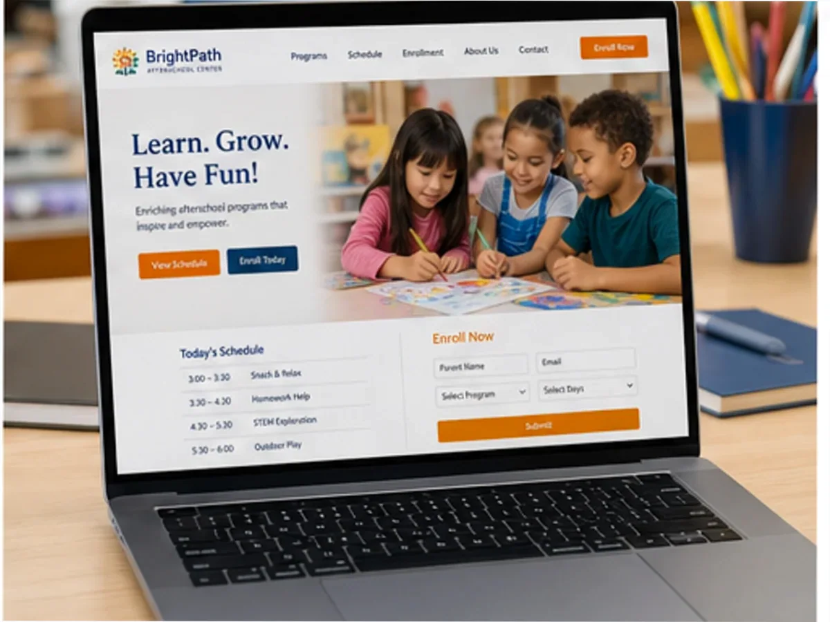 Site cu servicii pentru centre afterschool - model de site pentru centre afterschool - Creare site afterschool