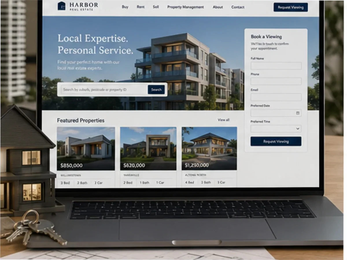 Site cu servicii pentru agenții imobiliare - model de site pentru agenții imobiliare - Creare site agenție imobiliară