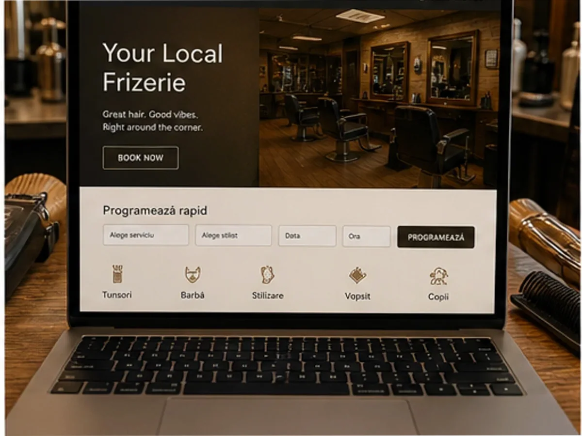 Site de încredere pentru barber shop - model de site pentru barber shop-uri - Creare site barber shop