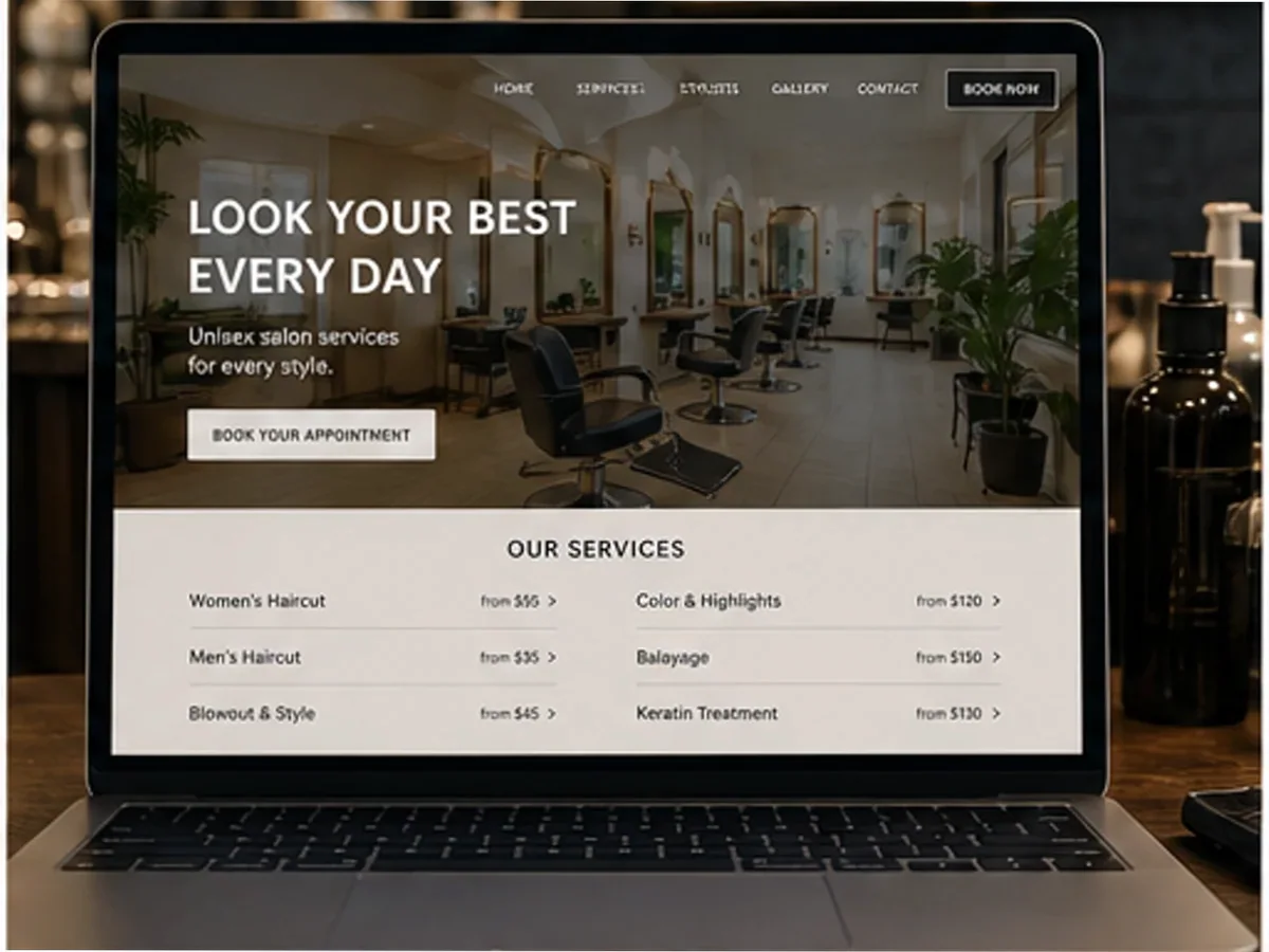 Site cu servicii pentru barber shop-uri - model de site pentru barber shop-uri - Creare site barber shop