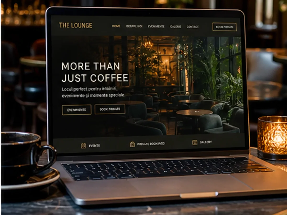 Lounge cafe cu evenimente private - model de site pentru cafenele - Creare site cafenea