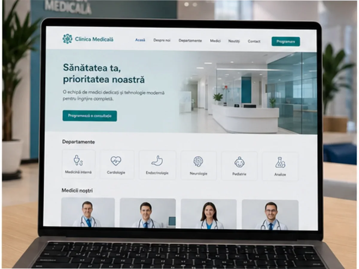 Site cu servicii pentru clinici medicale - model de site pentru clinici medicale - Creare site clinică medicală