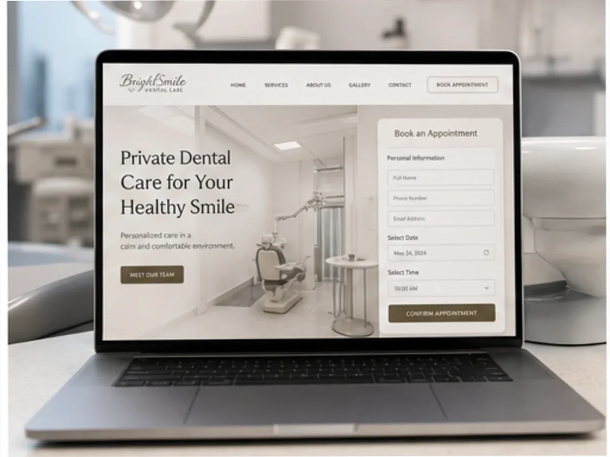 model foto realist pentru Creare site clinică stomatologică
