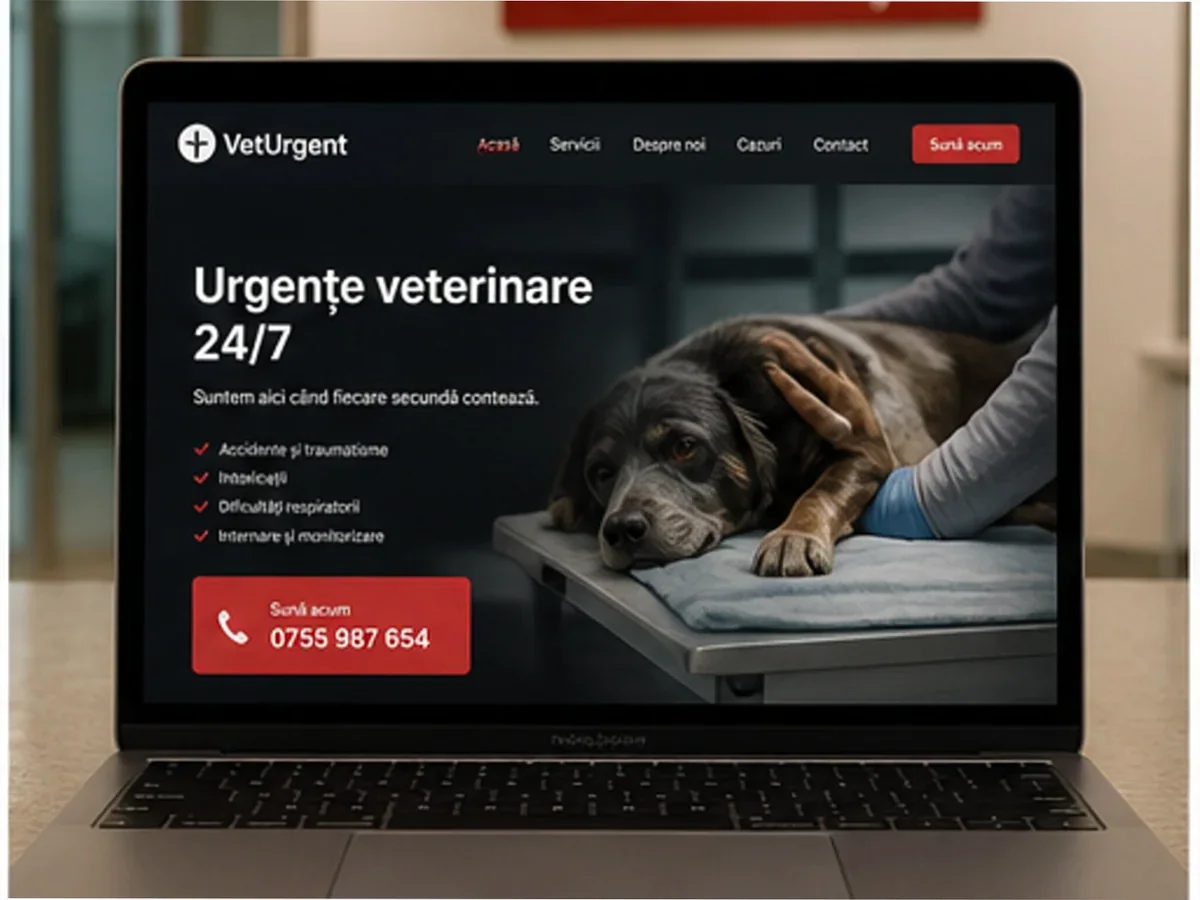 Site cu servicii pentru clinici veterinare - model de site pentru clinici veterinare - Creare site clinică veterinară