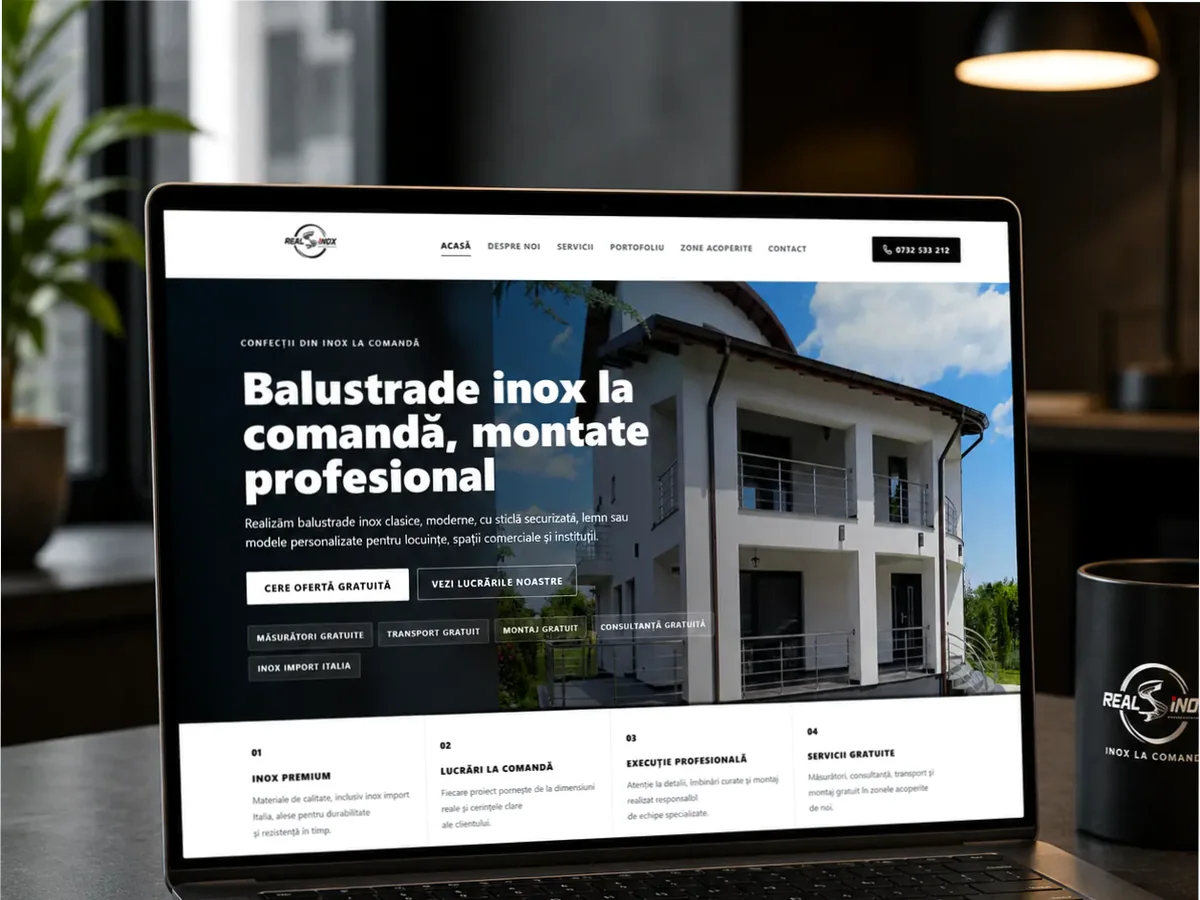 Site cu servicii pentru firme de confecții metalice - model de site pentru firme de confecții metalice - Creare site confecții metalice