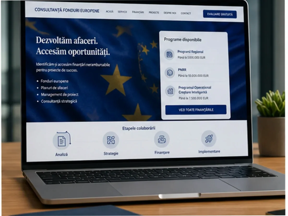 model foto realist pentru Creare site consultanță business