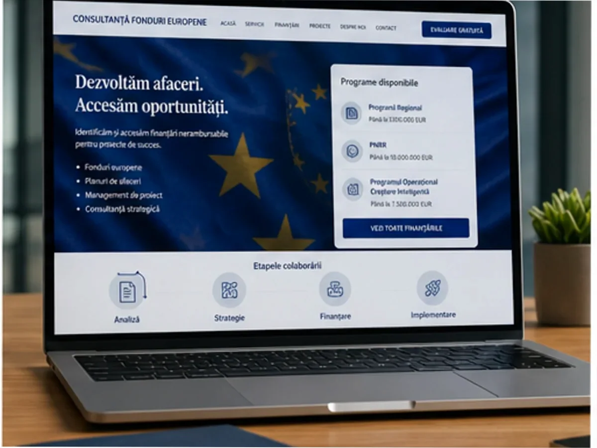 Site cu exemple pentru firme de consultanță fonduri - model de site pentru firme de consultanță fonduri - Creare site consultanță fonduri