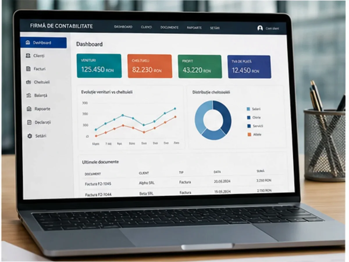 Site cu servicii pentru firme de contabilitate - model de site pentru firme de contabilitate - Creare site contabil