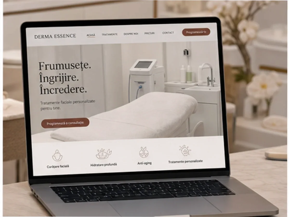 Site cu servicii pentru cabinete de cosmetică - model de site pentru cabinete de cosmetică - Creare site cosmetică