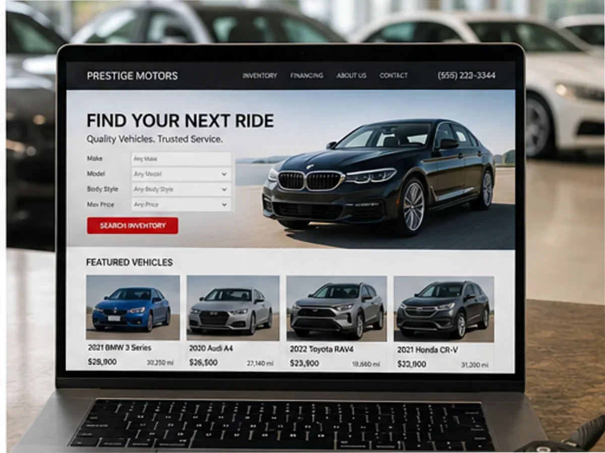 Site de încredere pentru dealer auto - model de site pentru dealeri auto - Creare site dealer auto
