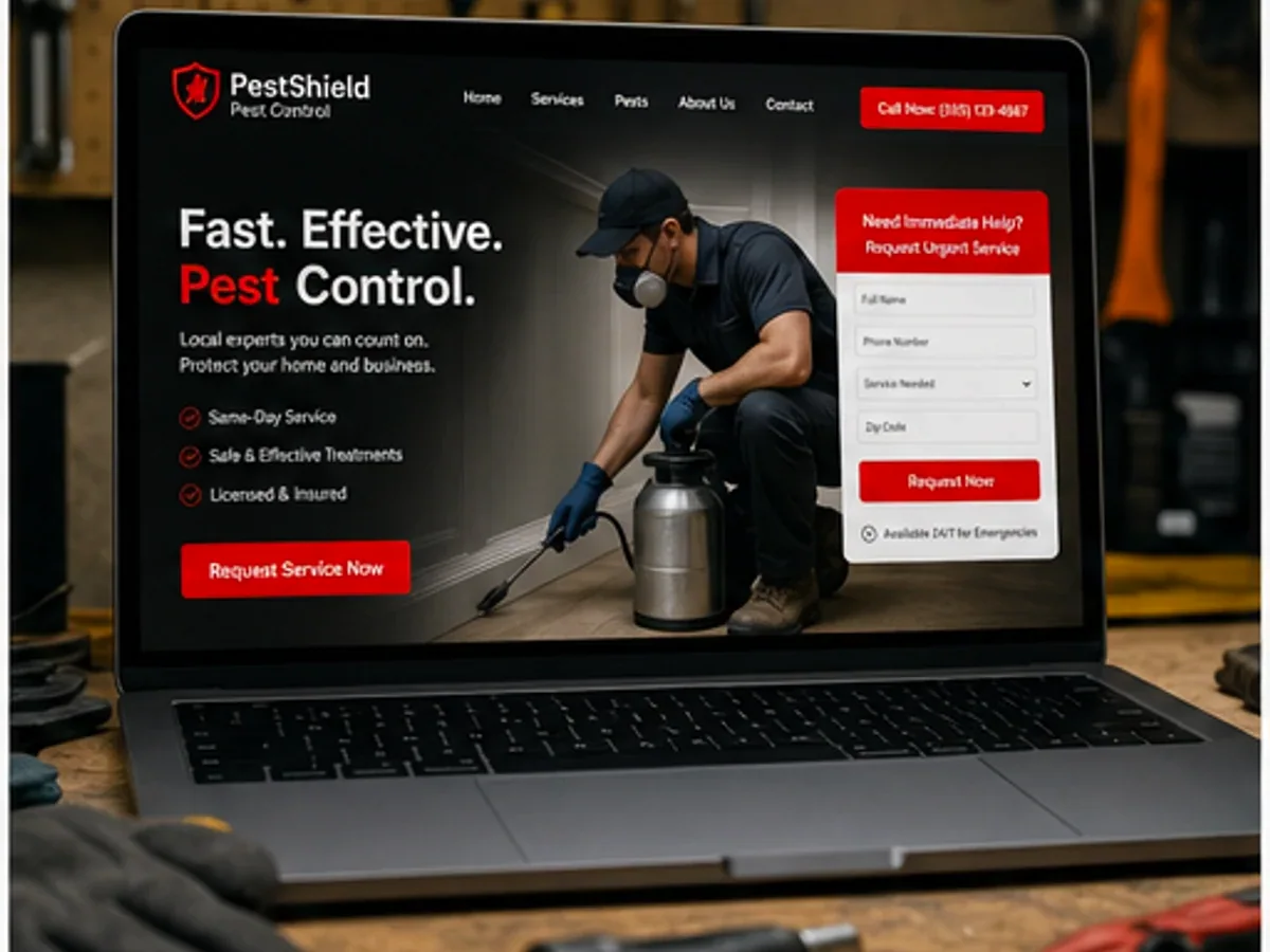 Site orientat spre apeluri, intervenții și programări rapide - model de site pentru firme DDD - Creare site deratizare
