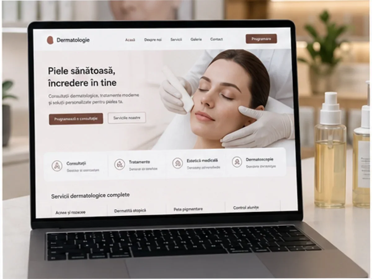 model foto realist pentru Creare site medic dermatolog