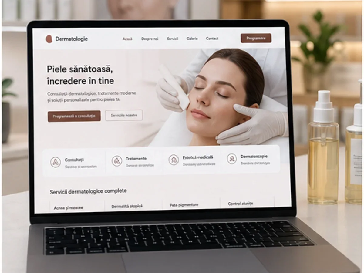Site rapid pe mobil pentru medic dermatolog - model de site pentru cabinete dermatologice - Creare site medic dermatolog