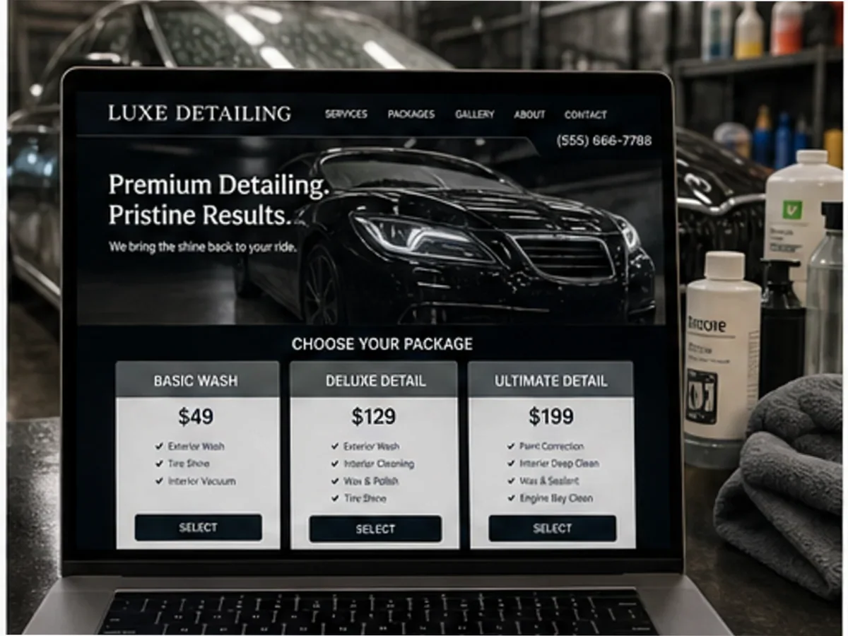 Site cu servicii pentru centre detailing auto - model de site pentru centre detailing auto - Creare site detailing auto