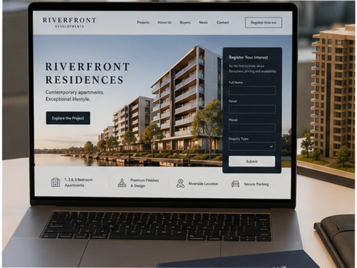 Site cu servicii pentru dezvoltatori imobiliari - model de site pentru dezvoltatori imobiliari - Creare site dezvoltator imobiliar