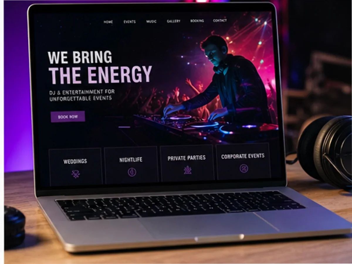 Site de încredere pentru DJ evenimente - model de site pentru DJ pentru evenimente - Creare site DJ evenimente