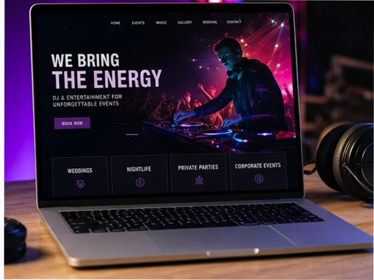 Site cu exemple pentru DJ pentru evenimente - model de site pentru DJ pentru evenimente - Creare site DJ evenimente