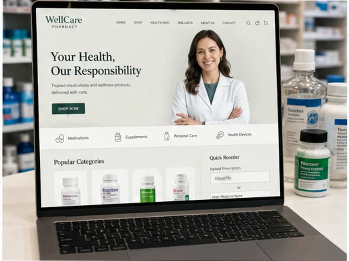 Site cu servicii pentru farmacii - model de site pentru farmacii - Creare site farmacie