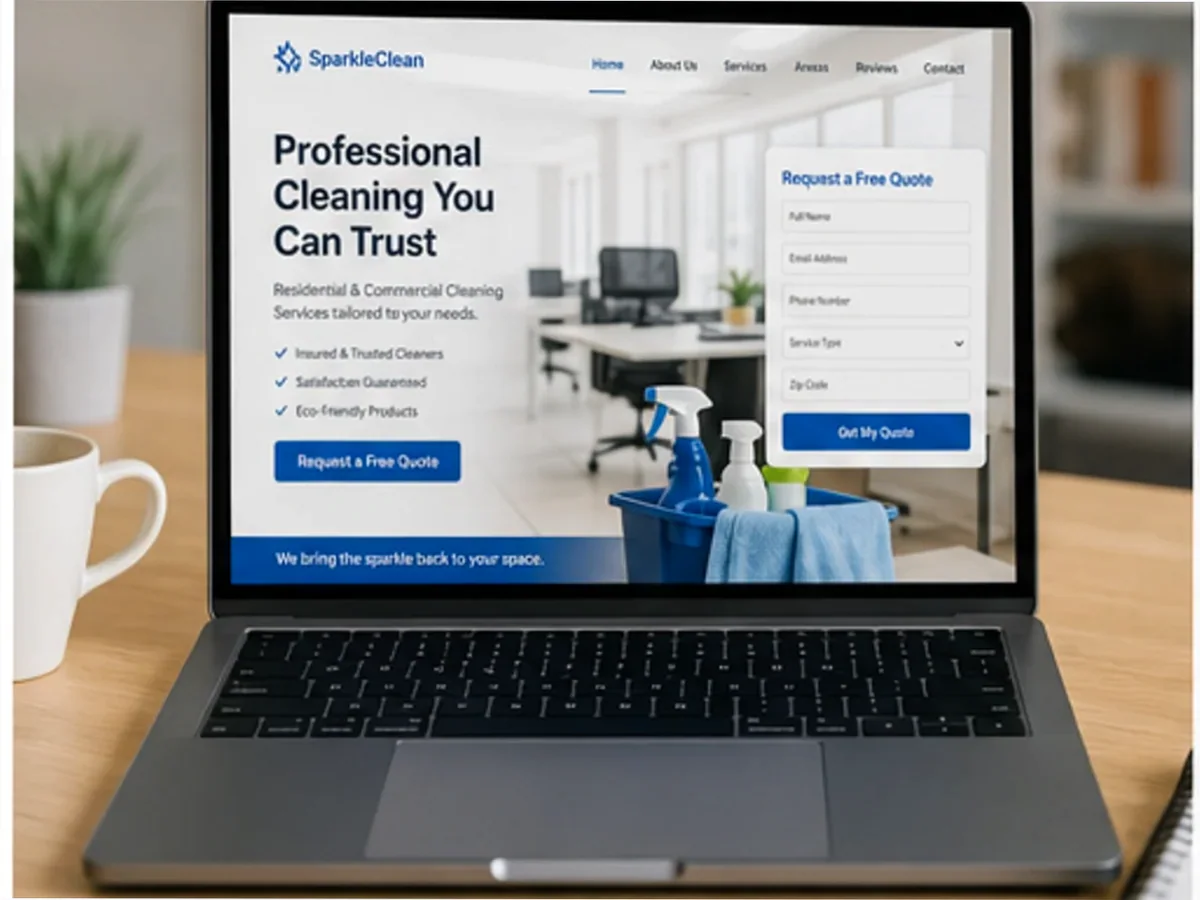 Site cu servicii pentru firme de curățenie - model de site pentru firme de curățenie - Creare site firmă curățenie