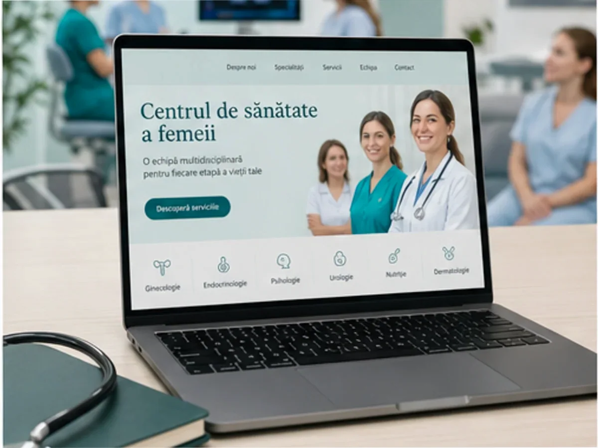 Centru pentru sănătatea femeii - model de site pentru cabinete ginecologice - Creare site medic ginecolog