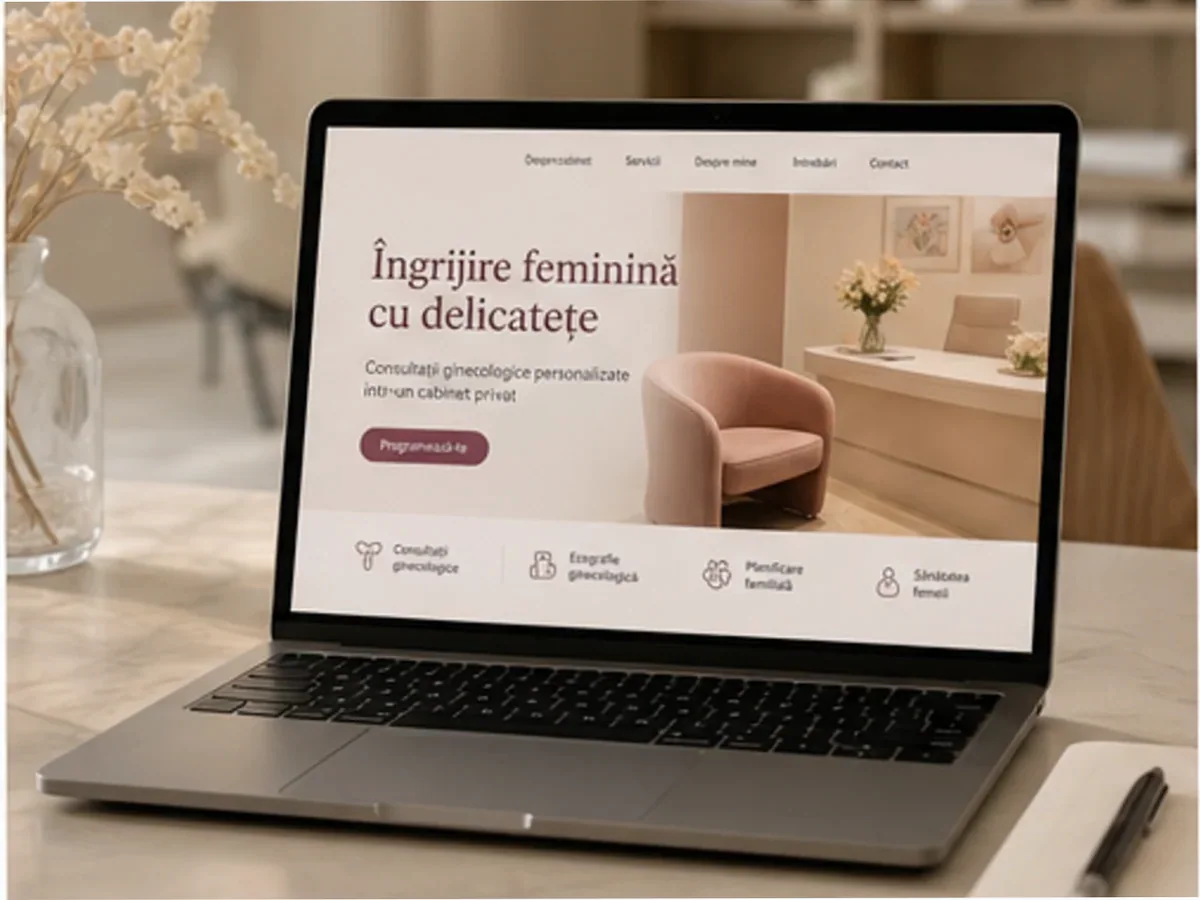 model foto realist pentru Creare site medic ginecolog