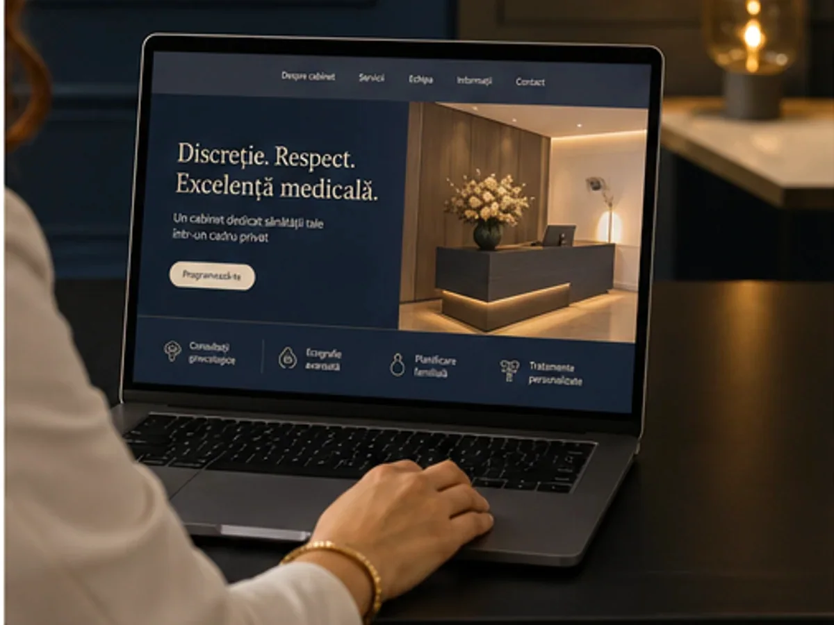Practică premium discretă - model de site pentru cabinete ginecologice - Creare site medic ginecolog