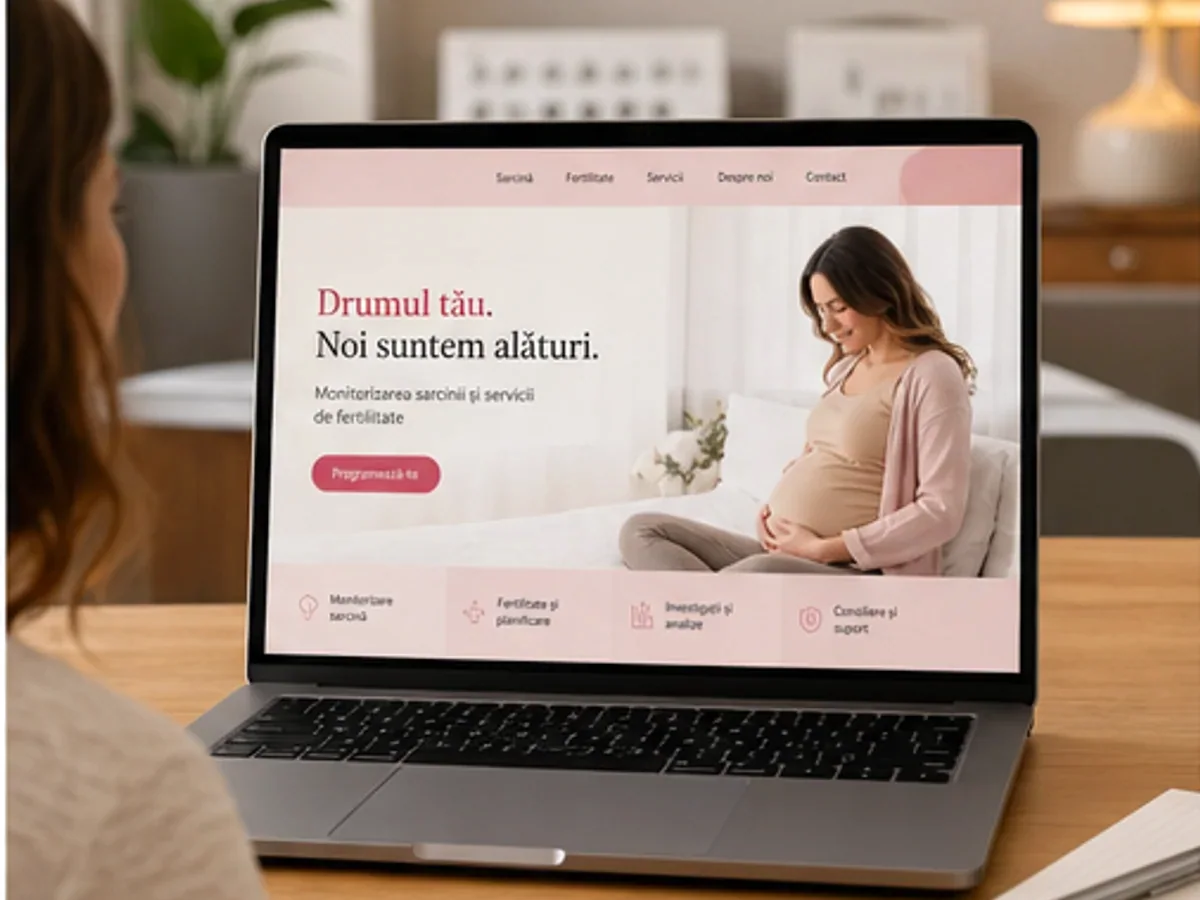 Sarcină și fertilitate - model de site pentru cabinete ginecologice - Creare site medic ginecolog