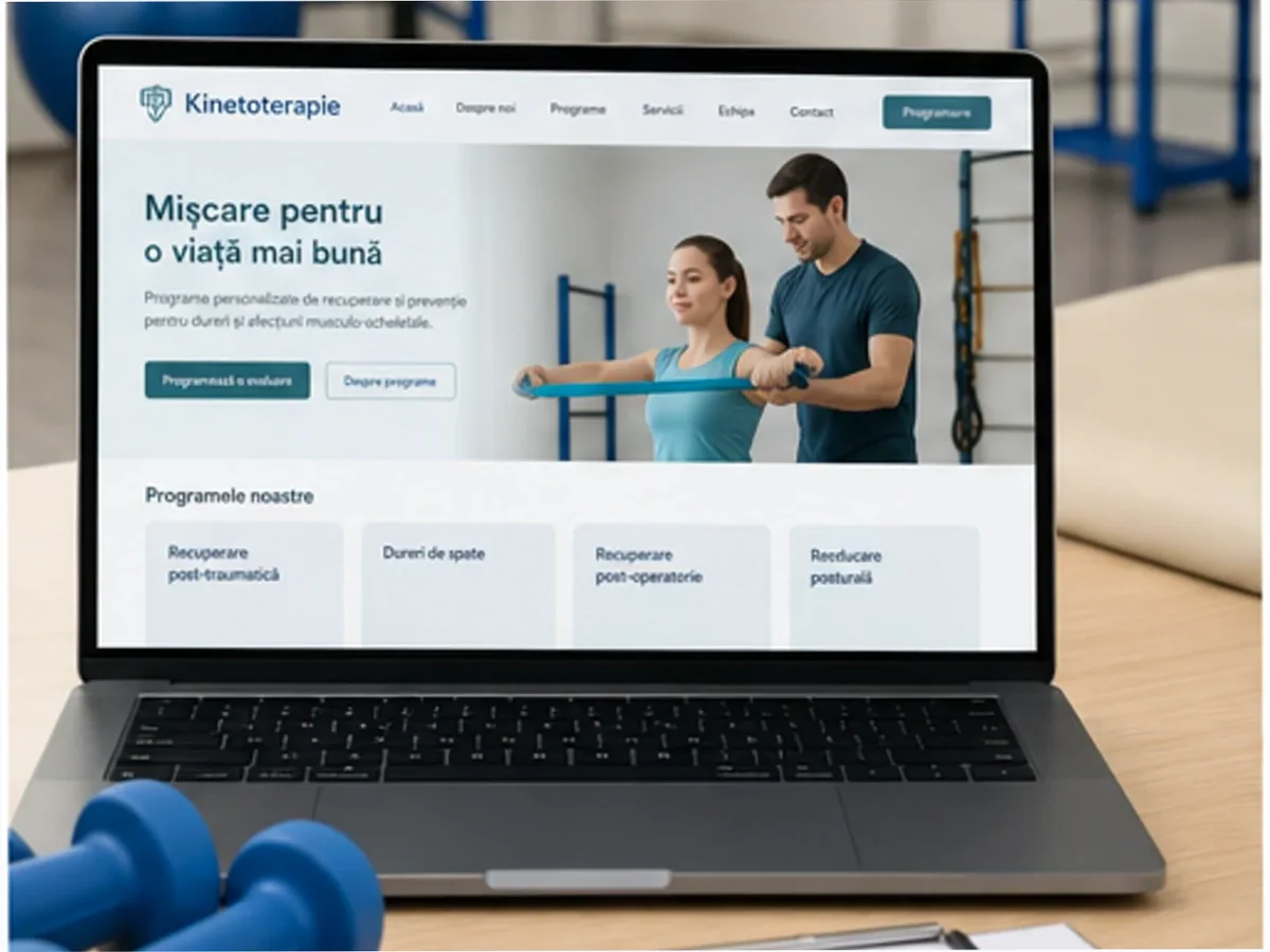 model foto realist pentru Creare site kinetoterapeut