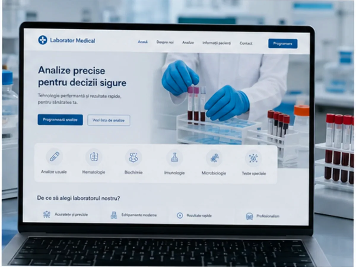 Site cu exemple pentru laboratoare de analize - model de site pentru laboratoare de analize - Creare site laborator de analize