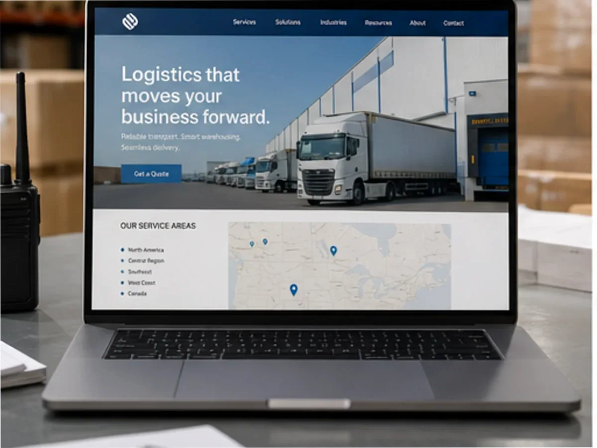 Site de încredere pentru logistică - model de site pentru firme de logistică - Creare site logistică