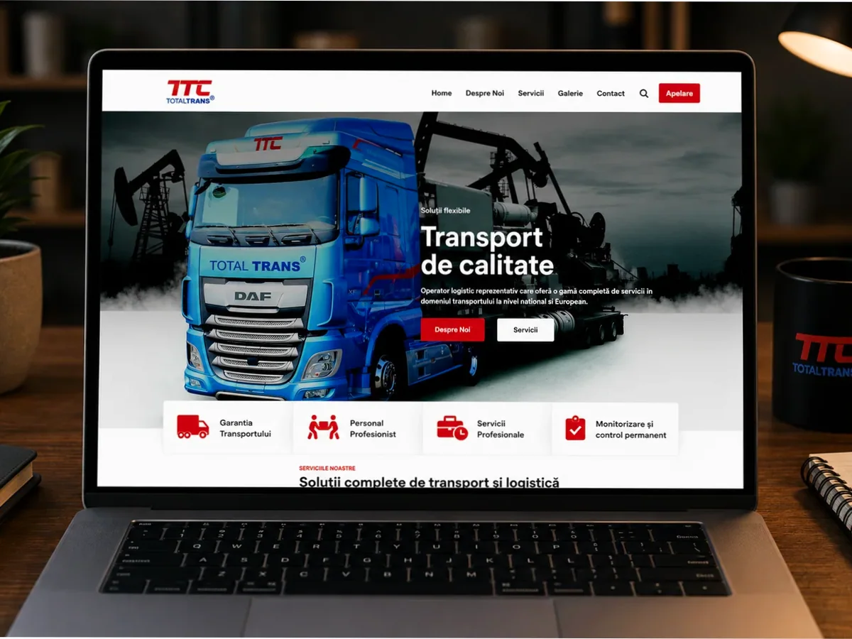 Site cu exemple pentru firme de logistică - model de site pentru firme de logistică - Creare site logistică