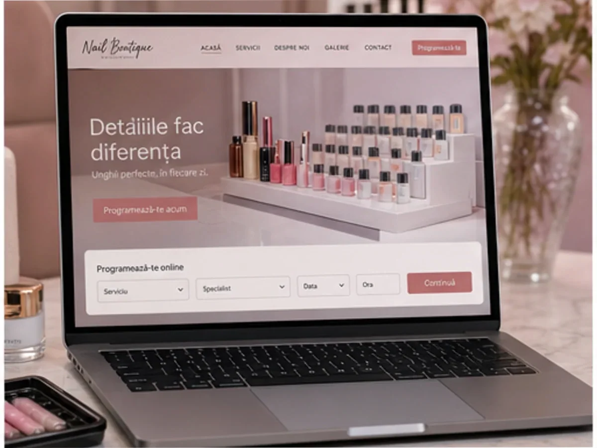 Site de încredere pentru manichiură - model de site pentru saloane de manichiură - Creare site manichiură