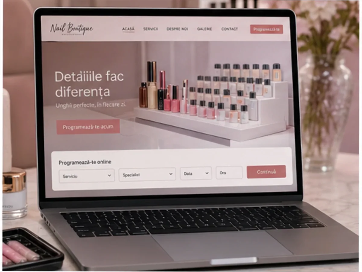Site cu exemple pentru saloane de manichiură - model de site pentru saloane de manichiură - Creare site manichiură