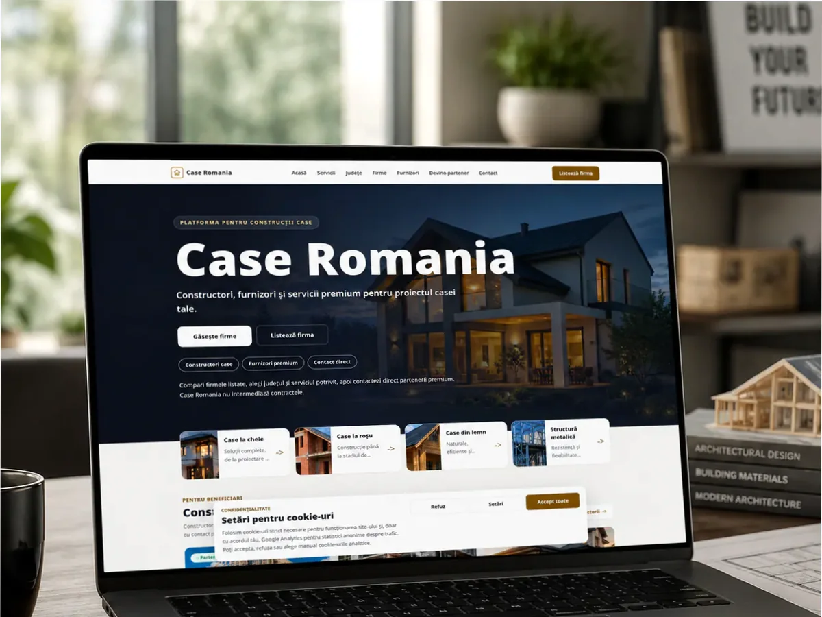 Site cu servicii pentru firme de materiale de construcții - model de site pentru firme de materiale de construcții - Creare site materiale de construcții