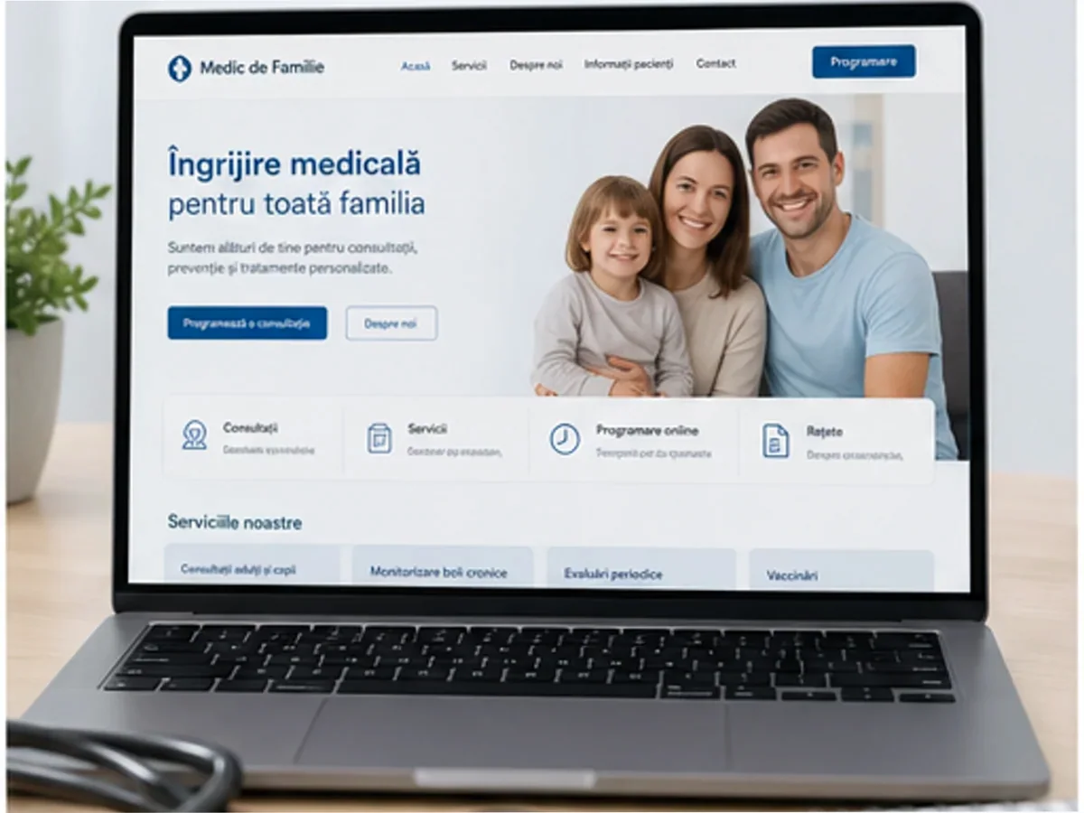 Site de încredere pentru medic de familie - model de site pentru cabinete de medicină de familie - Creare site medic de familie