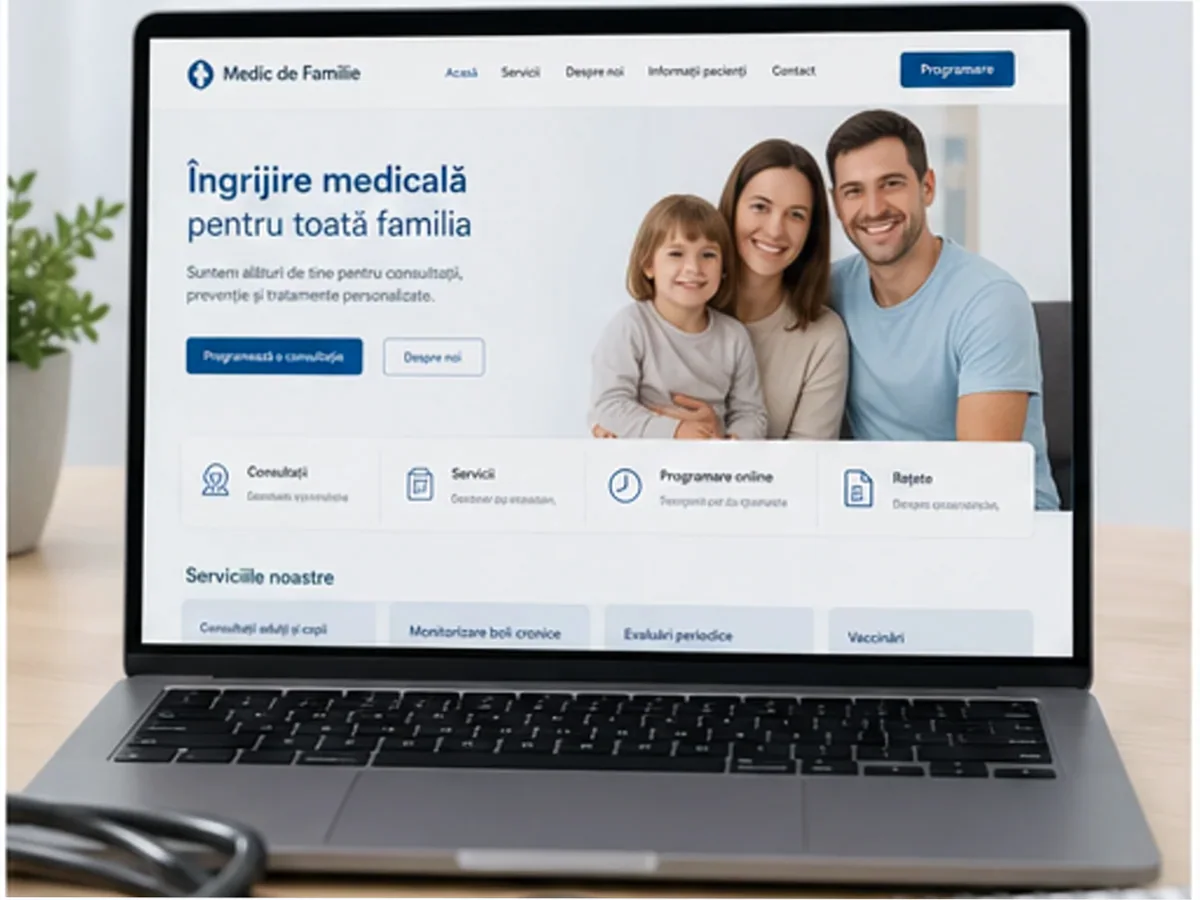 Site cu exemple pentru cabinete de medicină de familie - model de site pentru cabinete de medicină de familie - Creare site medic de familie