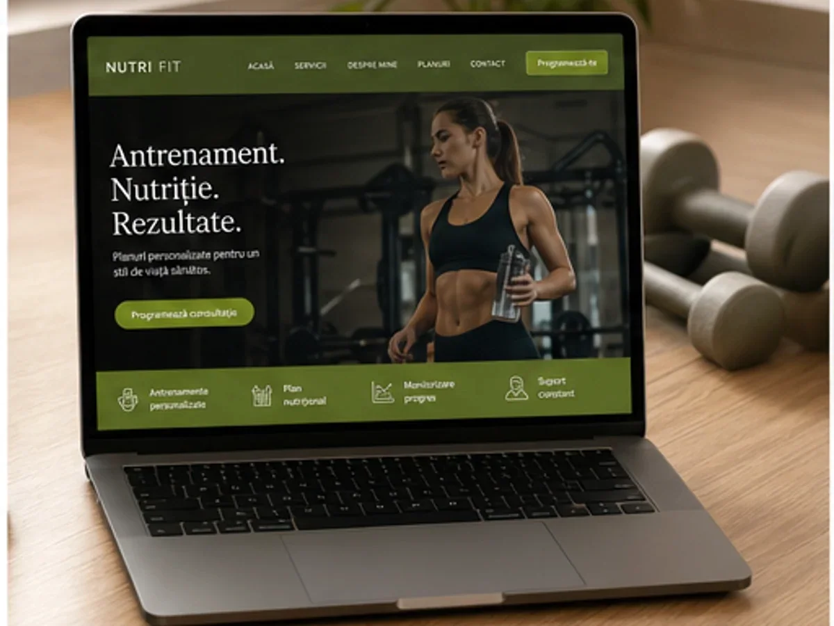 Site orientat spre programări și cereri pentru servicii - model de site pentru nutriționiști - Creare site nutriționist
