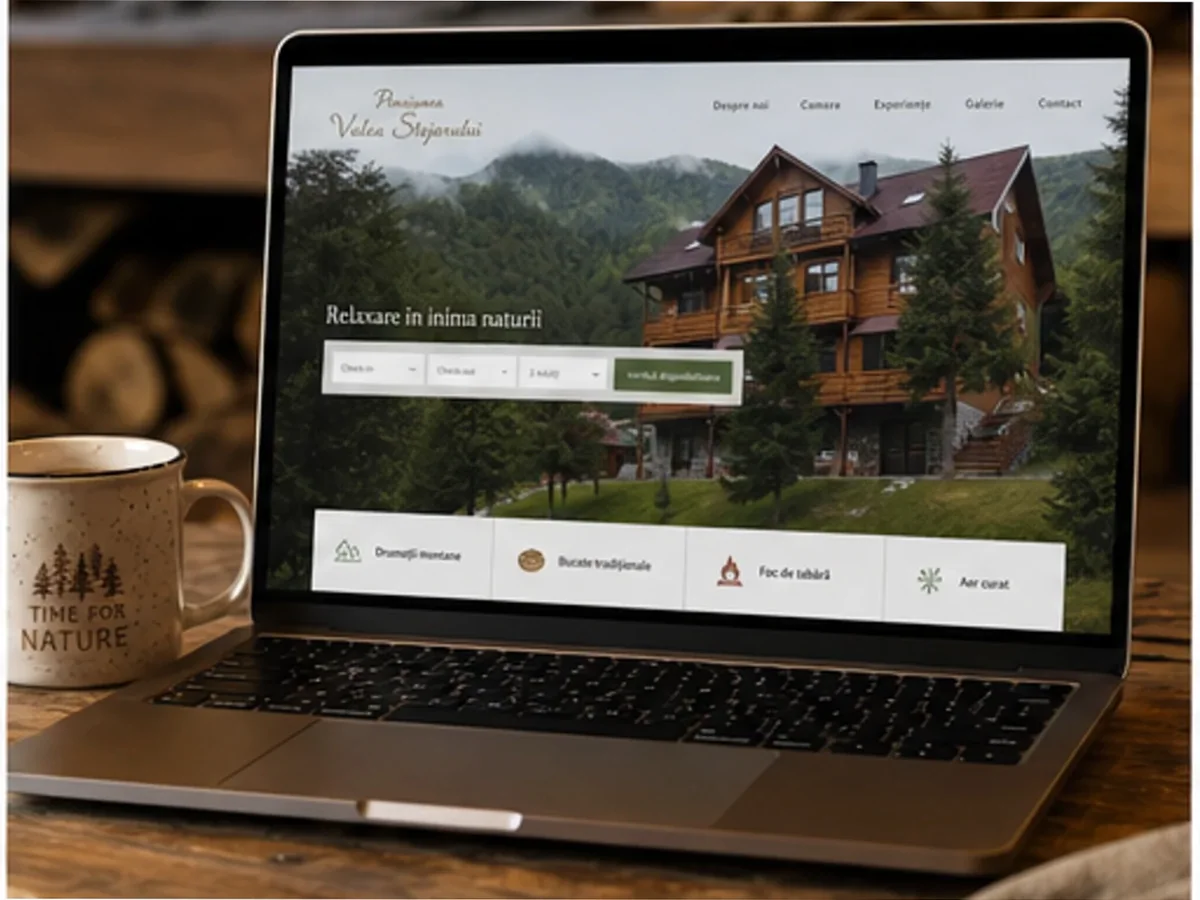 Pensiune pentru familii și weekenduri - model de site pentru pensiuni - Creare site pensiune