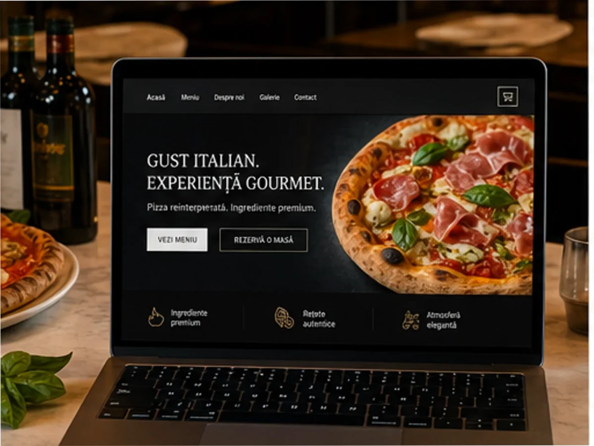 Pizzerie gourmet italiană - model de site pentru pizzerii - Creare site pizzerie