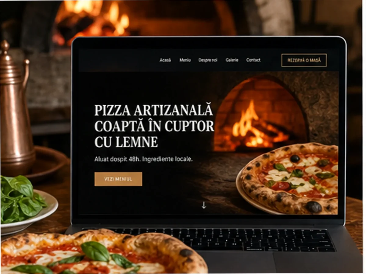 model foto realist pentru Creare site pizzerie
