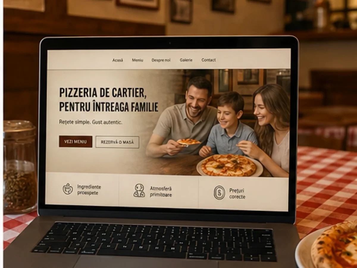 Pizzerie de familie sau de cartier - model de site pentru pizzerii - Creare site pizzerie