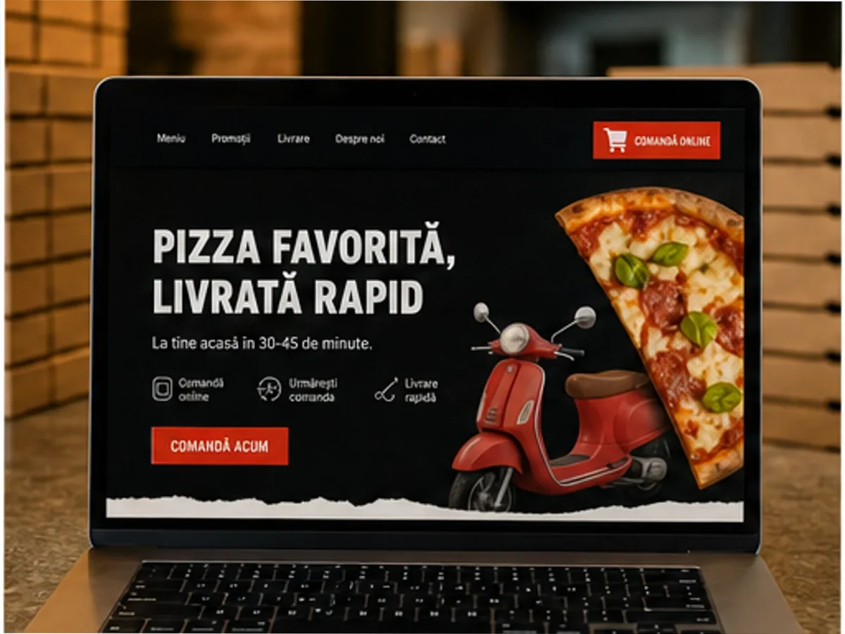 Pizzerie cu livrare rapidă - model de site pentru pizzerii - Creare site pizzerie