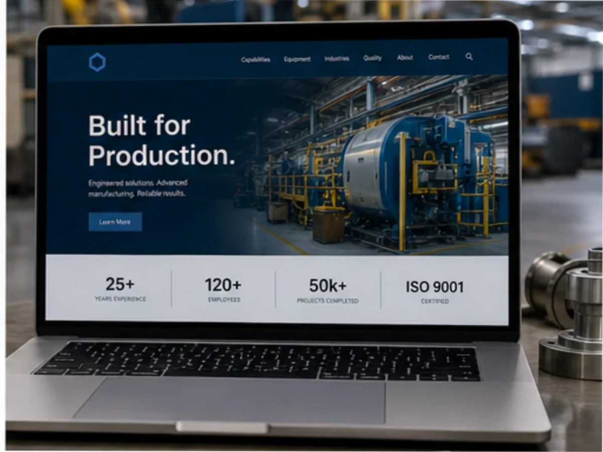 Site cu exemple pentru firme de producție industrială - model de site pentru firme de producție industrială - Creare site producție industrială