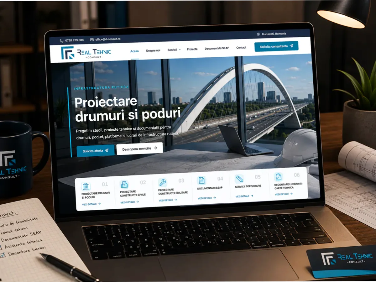 model foto realist pentru Creare site proiectare construcții