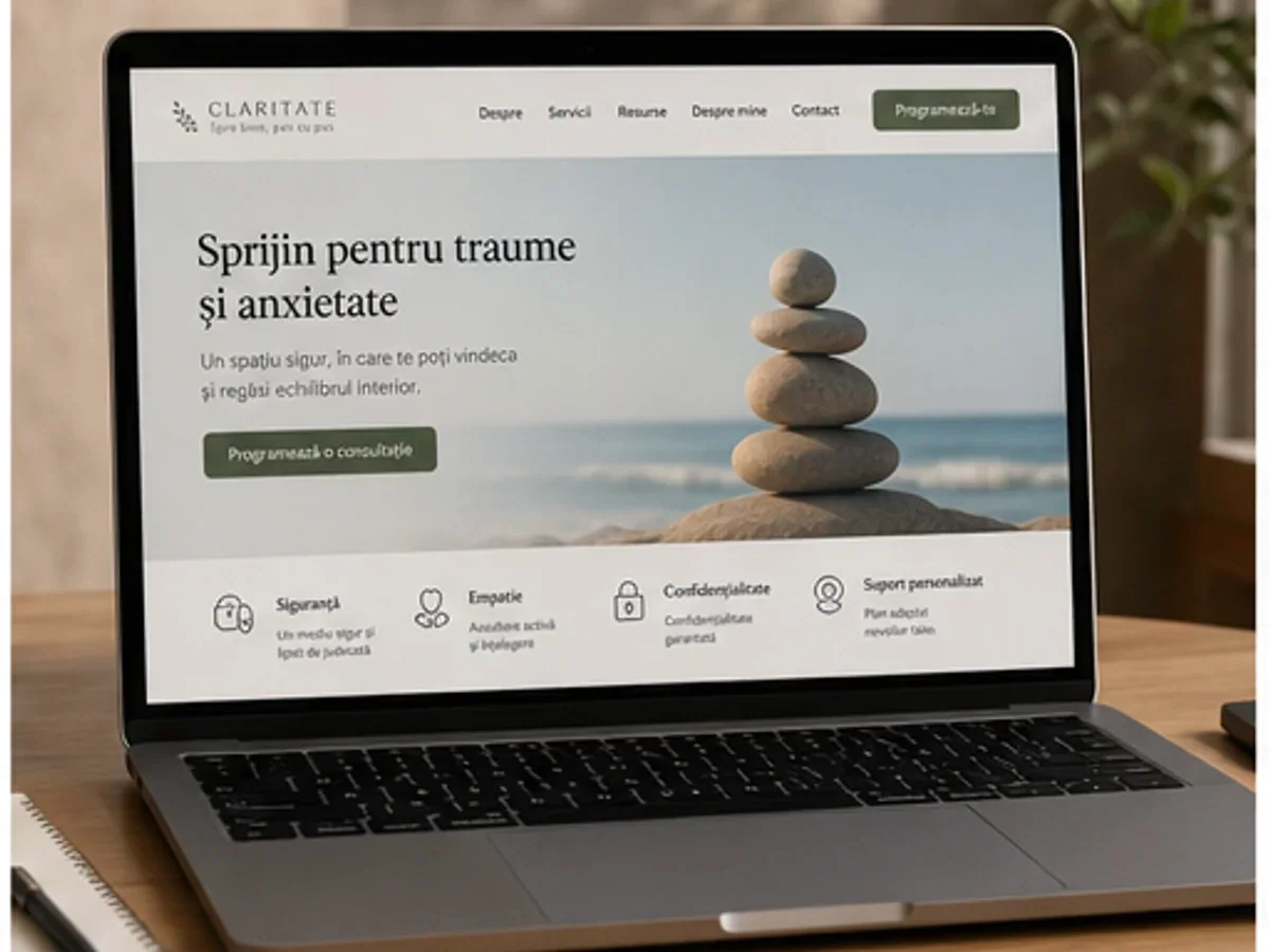 Site rapid pe mobil pentru psiholog - model de site pentru cabinete de psihologie - Creare site psiholog