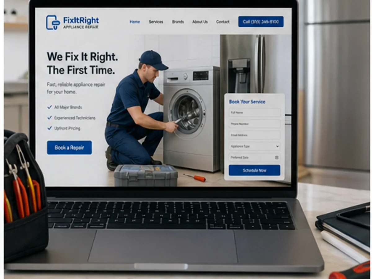 Site rapid pe mobil pentru reparații electrocasnice - model de site pentru firme reparații electrocasnice - Creare site reparații electrocasnice