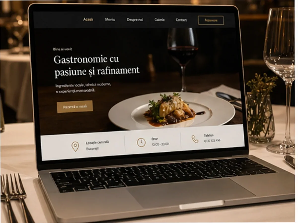 model foto realist pentru Creare site restaurant