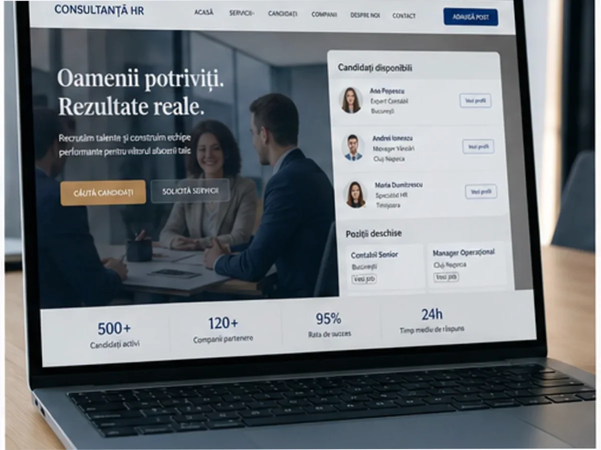 model foto realist pentru Creare site resurse umane