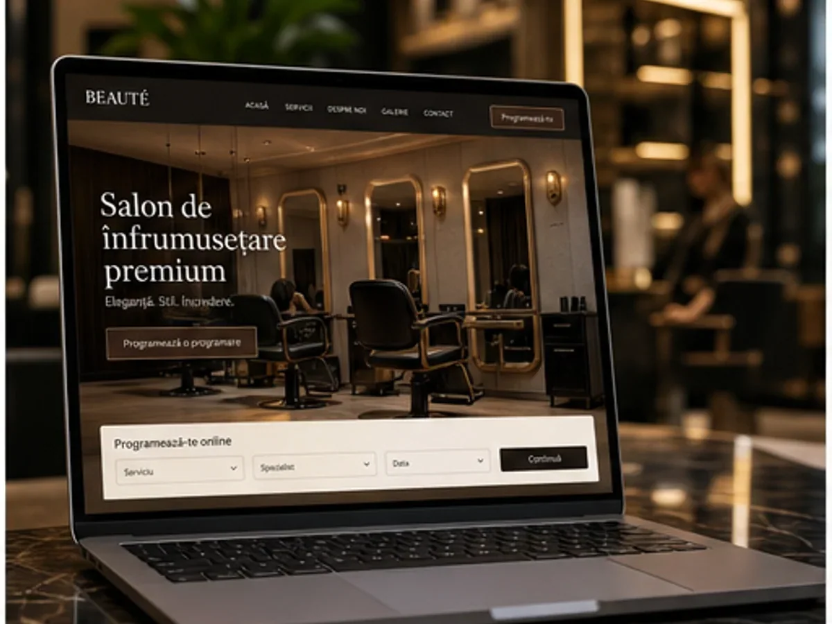 Site orientat spre programări și cereri pentru servicii - model de site pentru saloane de înfrumusețare - Creare site salon de înfrumusețare